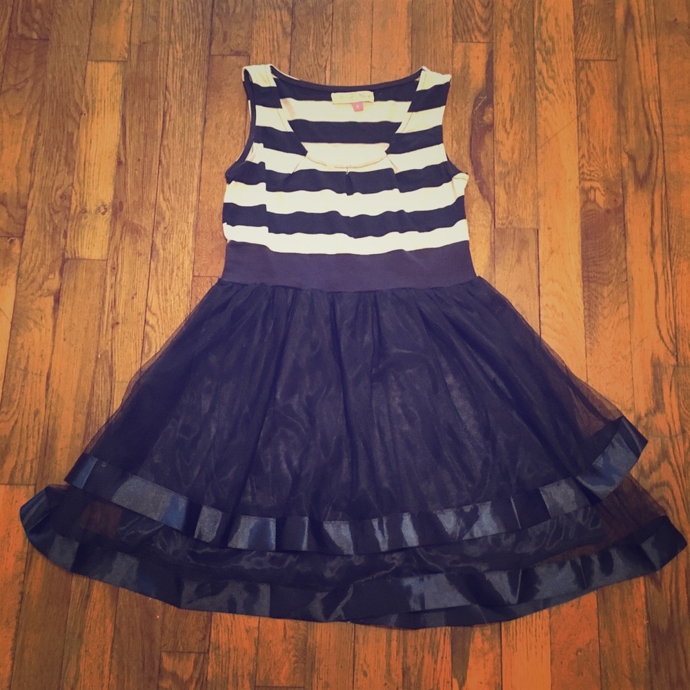 Miso navy and white stripe dress